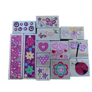 Melissa & Doug Flower Power Wooden Rubber Stamp Set